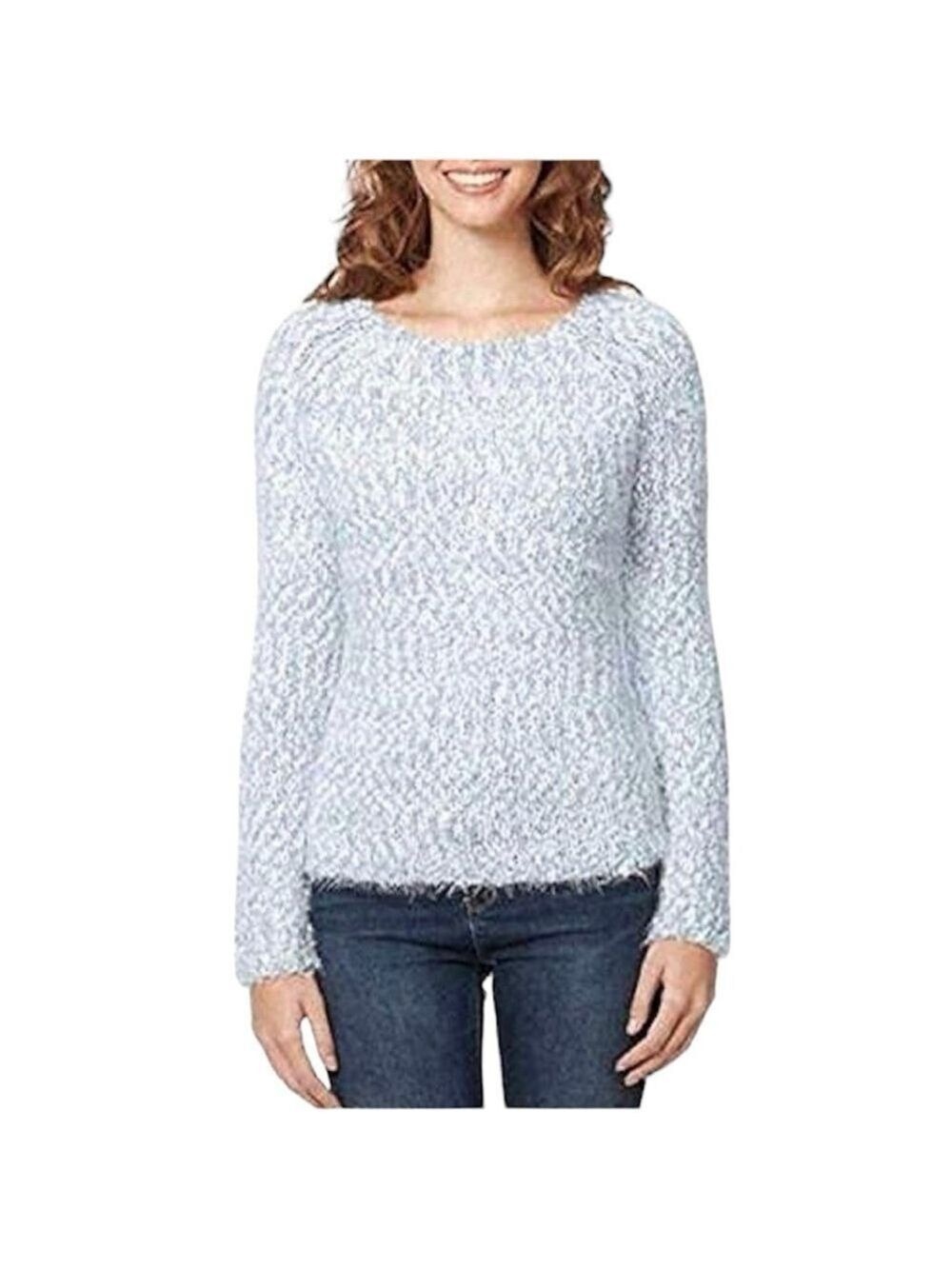 BUFFALO DAVID BITTON Blue & White Sweater Knit Super Soft size medium